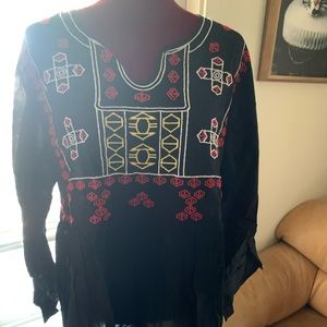 Cotton embroidered design blouse size 1X